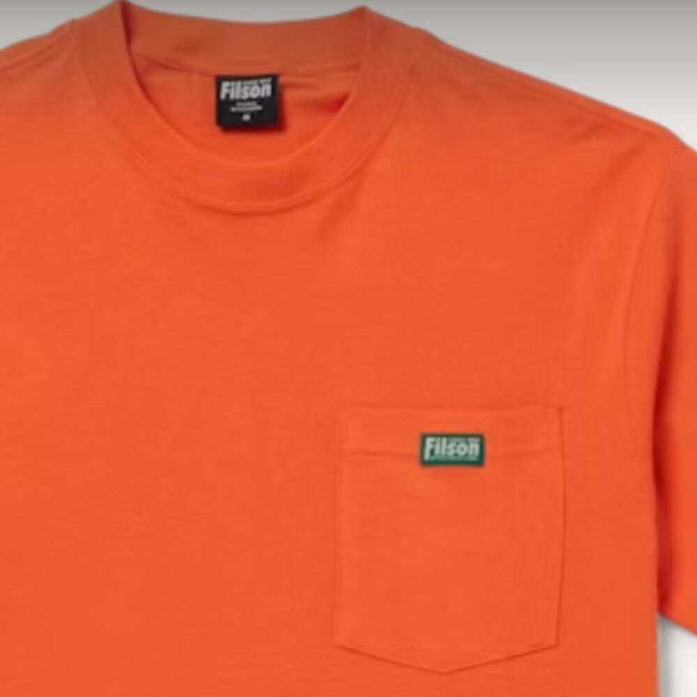Ranger Solid Pocket T-Shirt - Blaze Orange - Men's size small - Picture 2 of 4